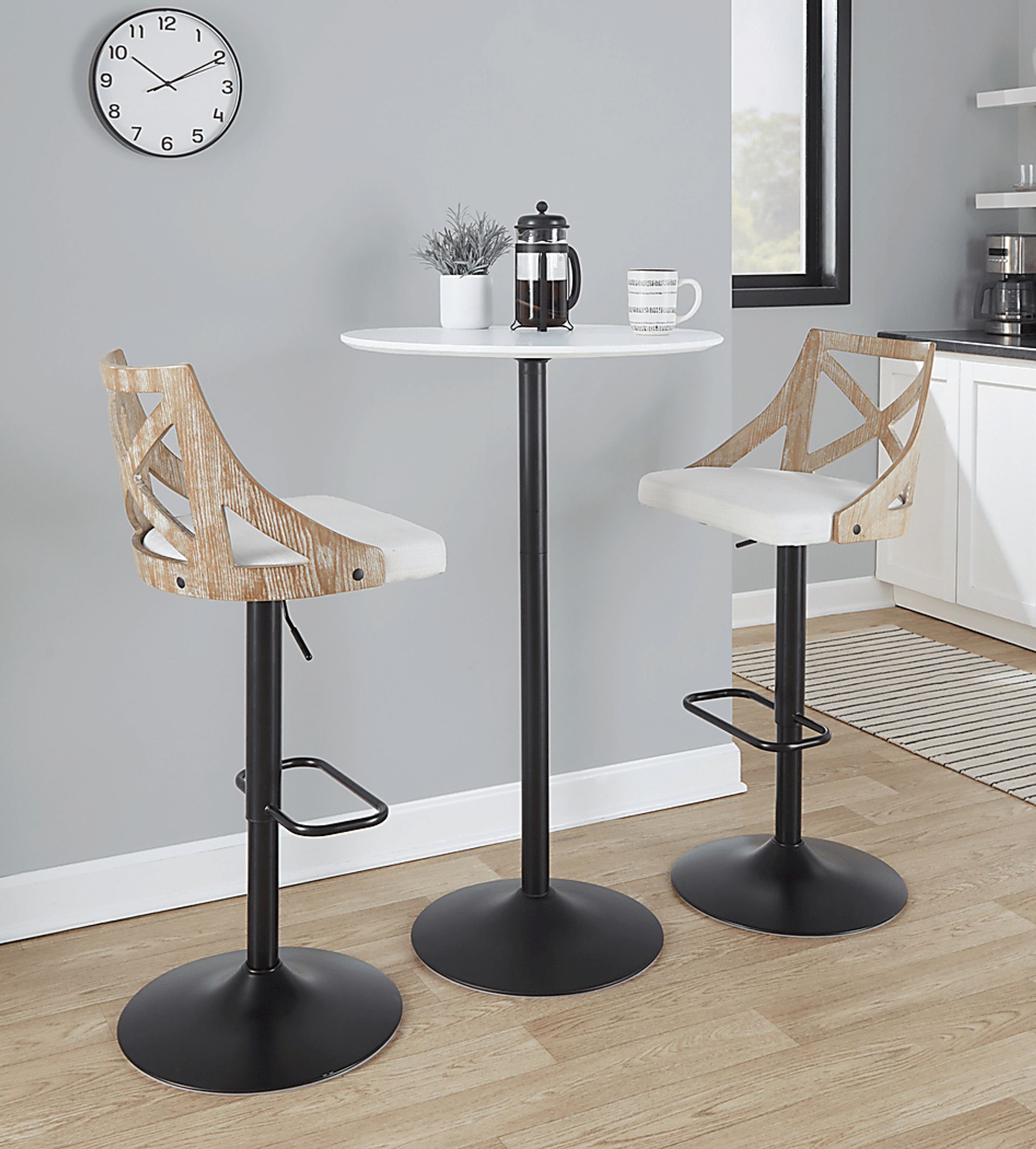 Hasbrouck IV Cream Adjustable Barstool, Set of 2 - Image 2