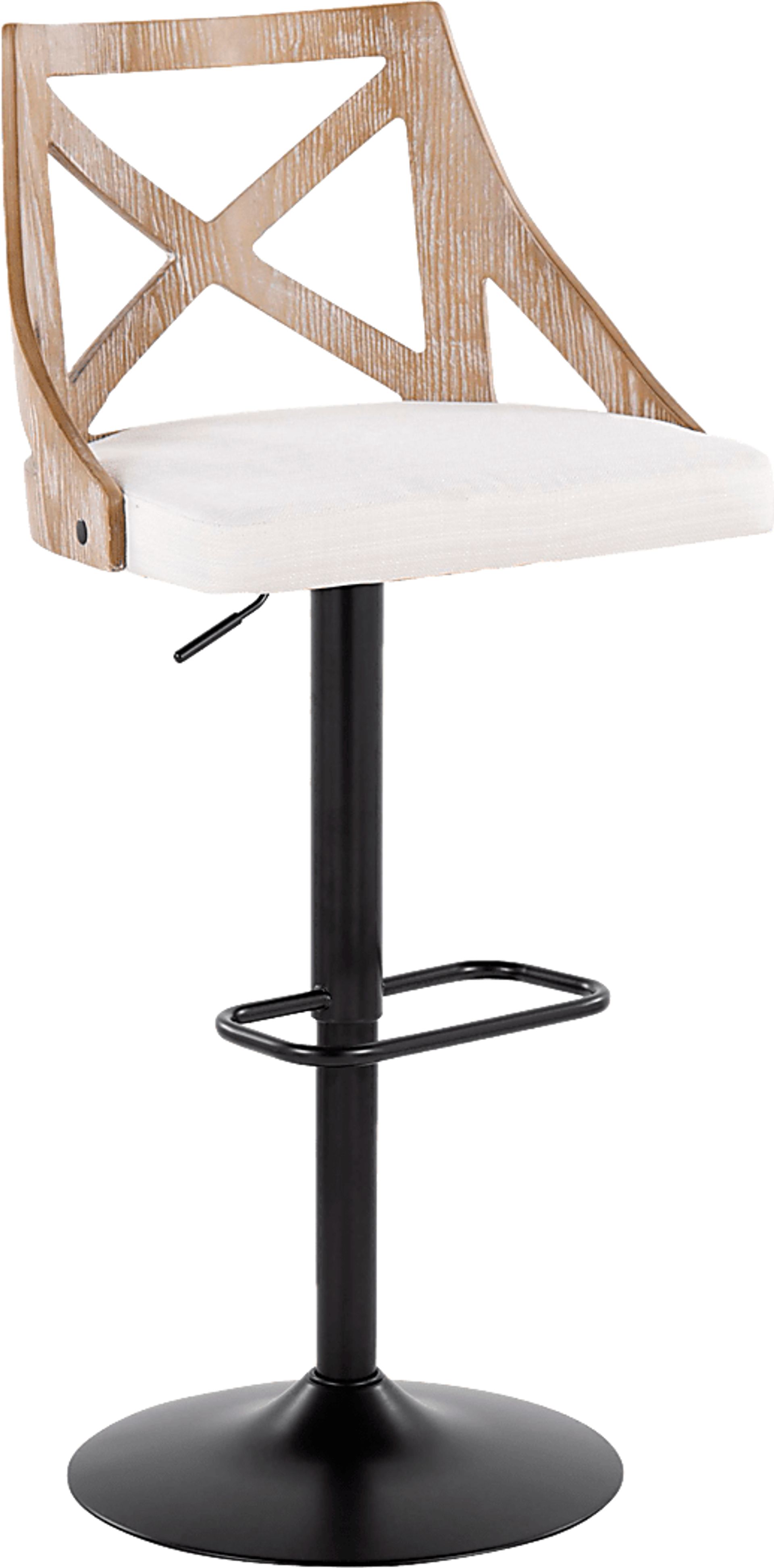 Hasbrouck IV Cream Adjustable Barstool, Set of 2 - Image 4