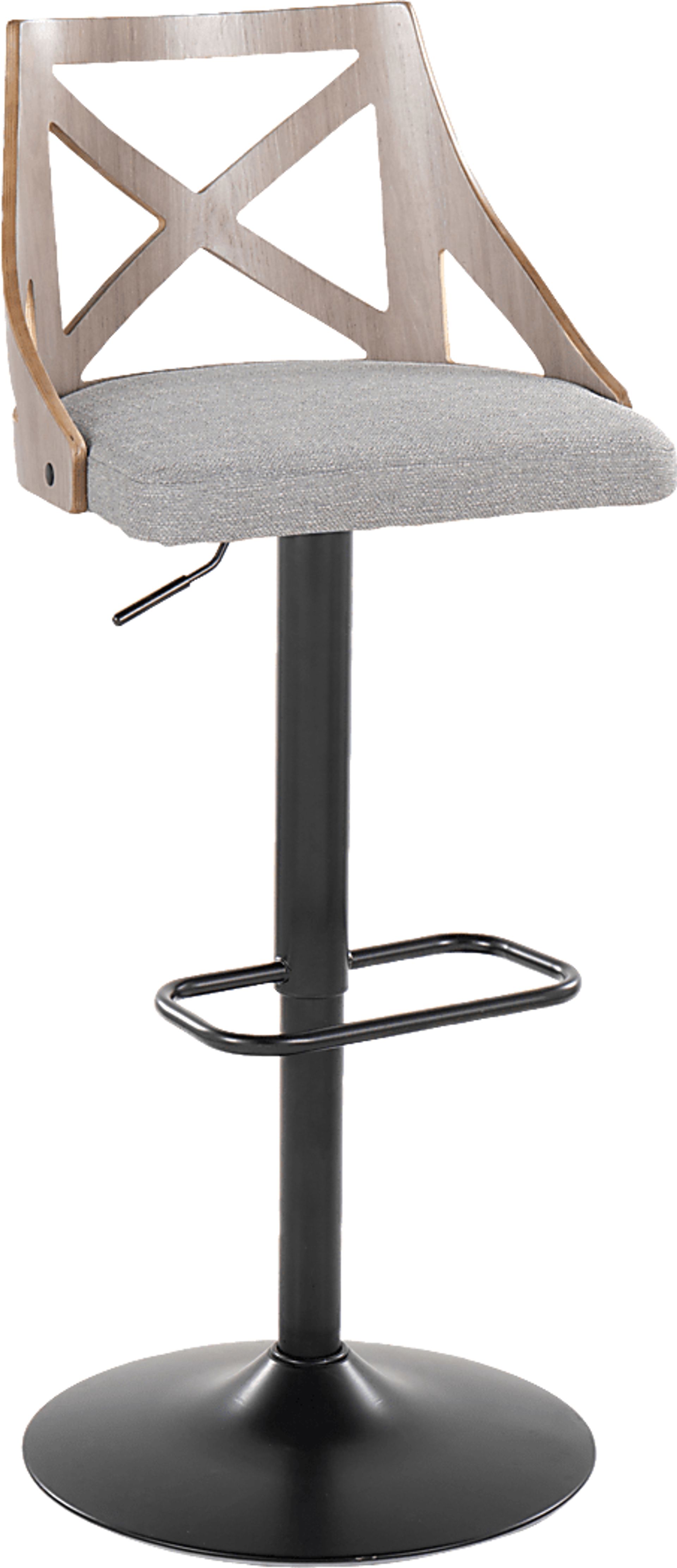 Hasbrouck IV Gray Adjustable Barstool, Set of 2 - Image 4