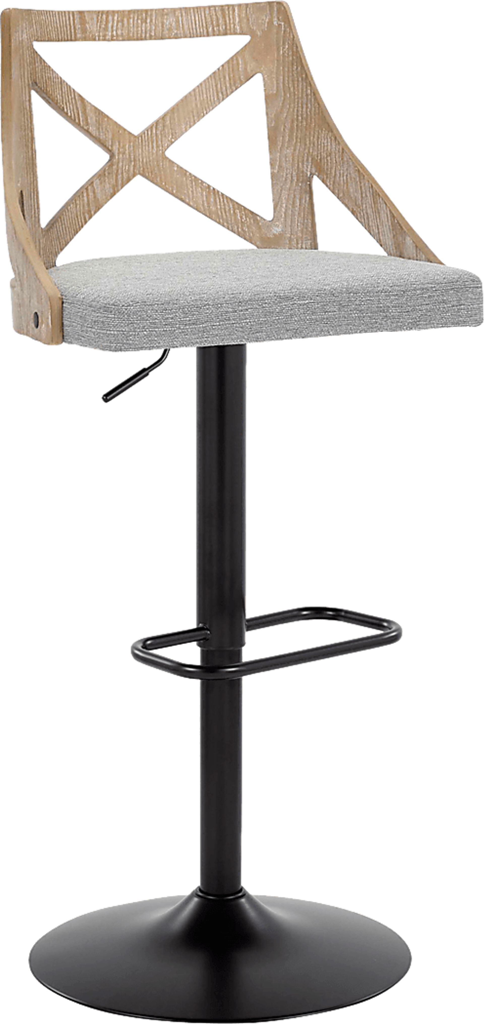 Hasbrouck IV Gray Adjustable Barstool, Set of 2 - Image 4