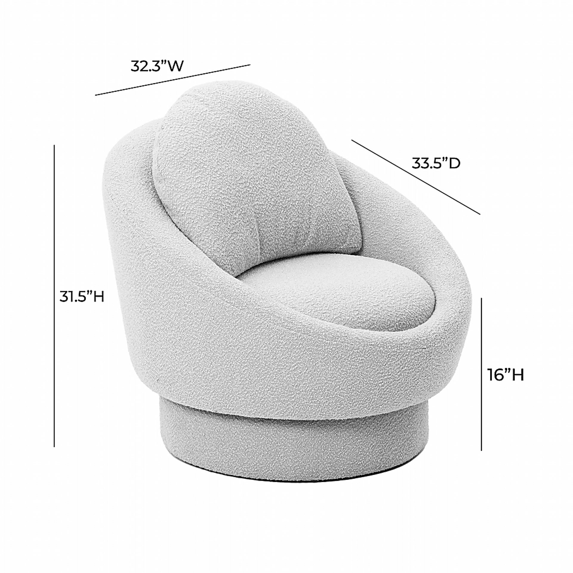Haseltine Light Gray Swivel Accent Chair - Image 5