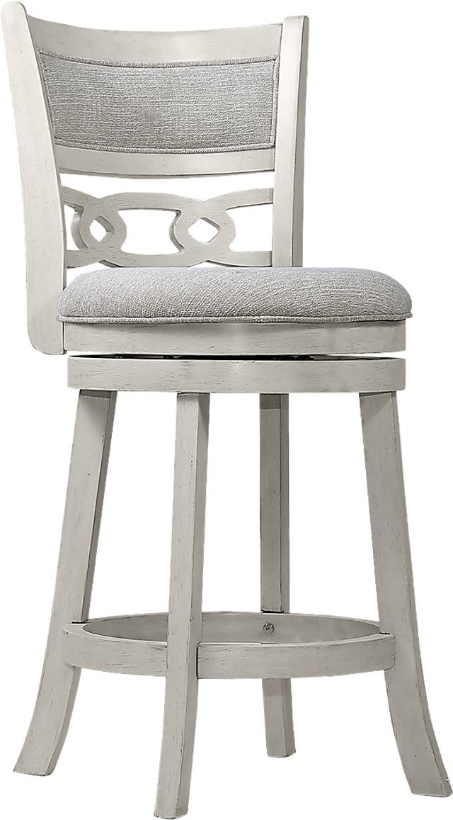 Hasfield White Counter Stool, Set of 2 - Thumbnail - Image 1