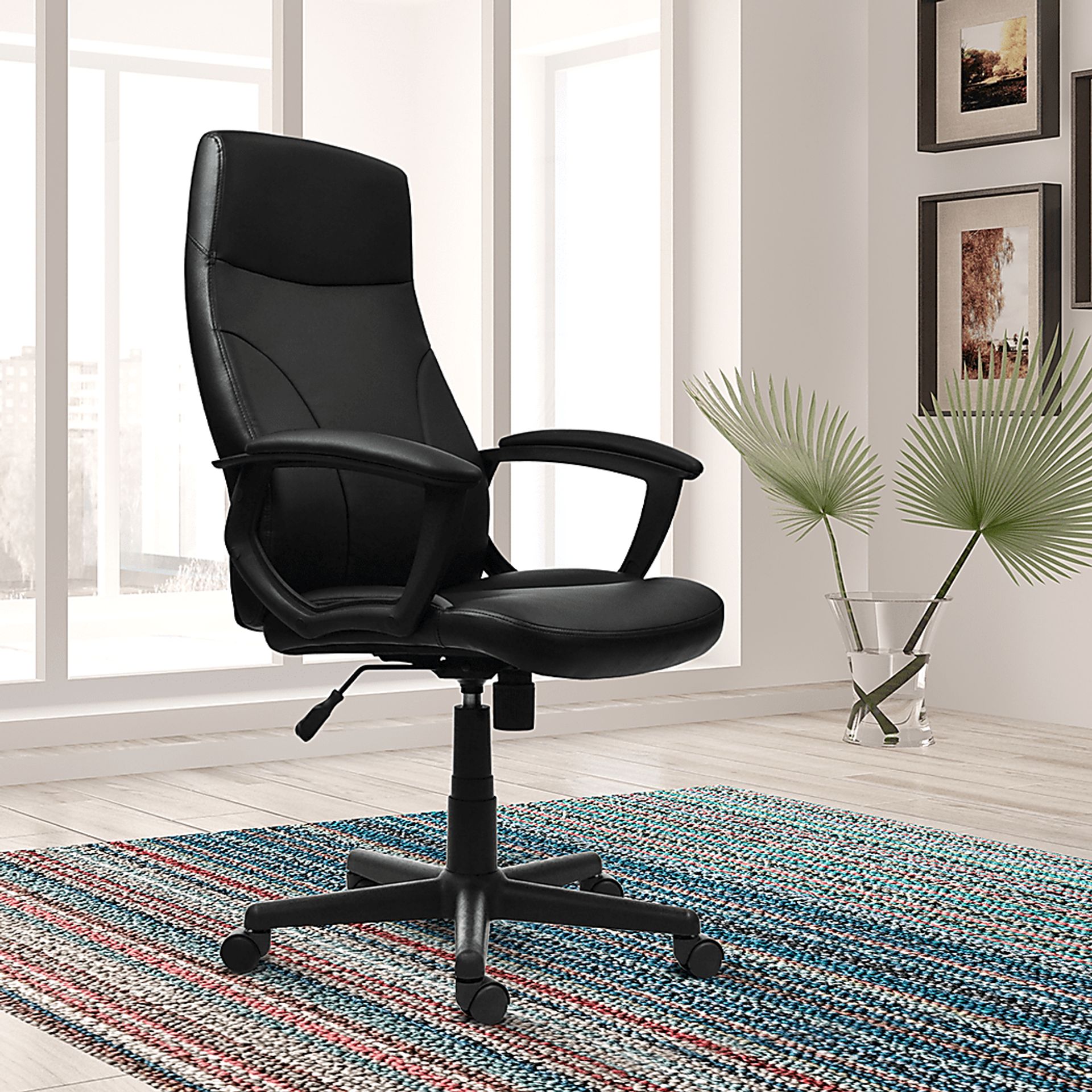Hasham Black Office Chair - Image 2
