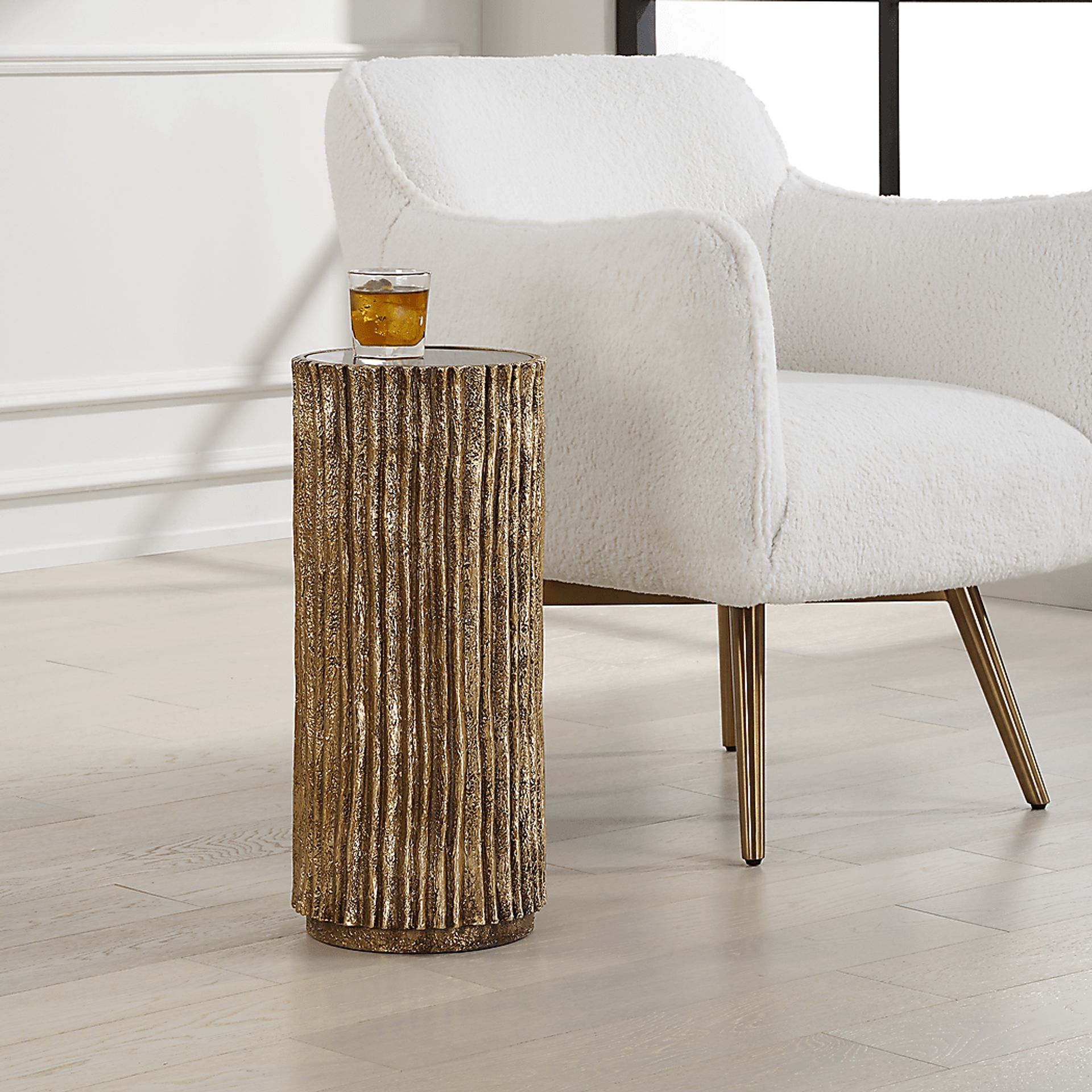 Hashi Brass Accent Table - Image 2