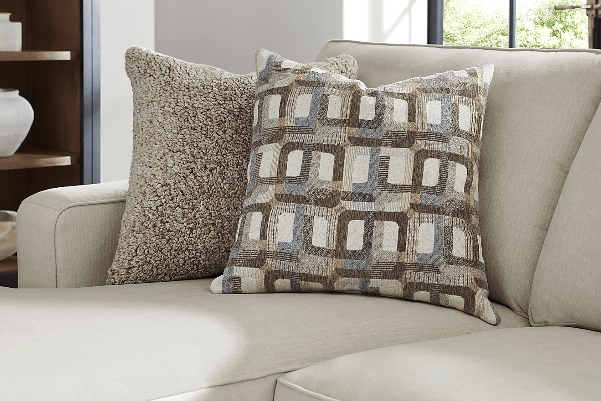 Haskins Beige 2 Pc Sectional - Image 4