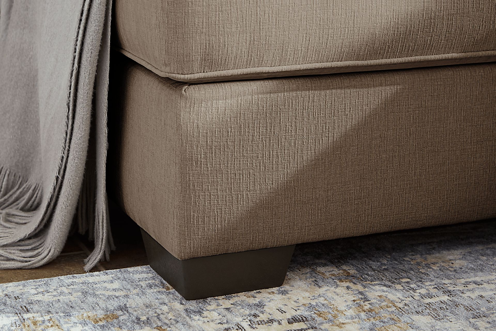 Haskins Brown 3 Pc Gel Foam Sleeper Sectional - Image 6