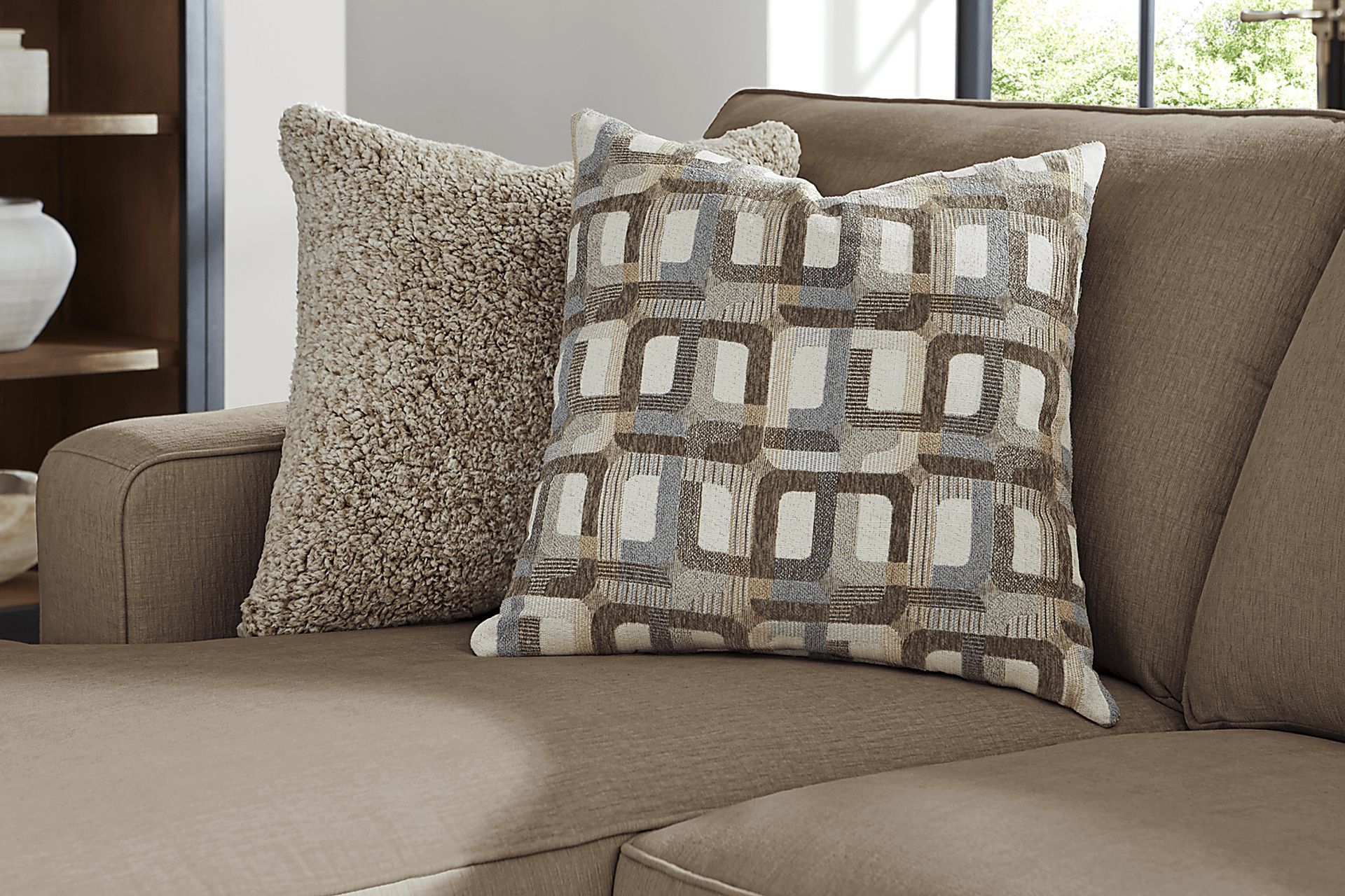 Haskins Brown 3 Pc Sectional - Image 5