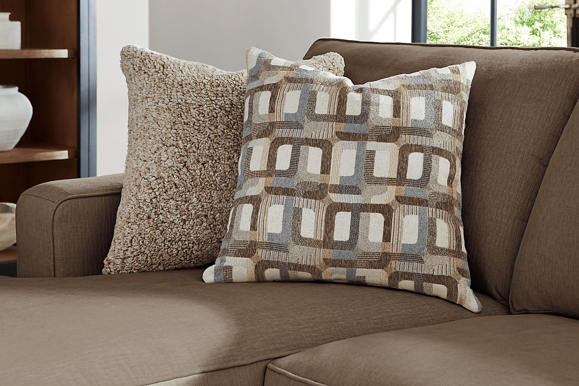 Haskins Brown 3 Pc Sleeper Sectional - Image 8