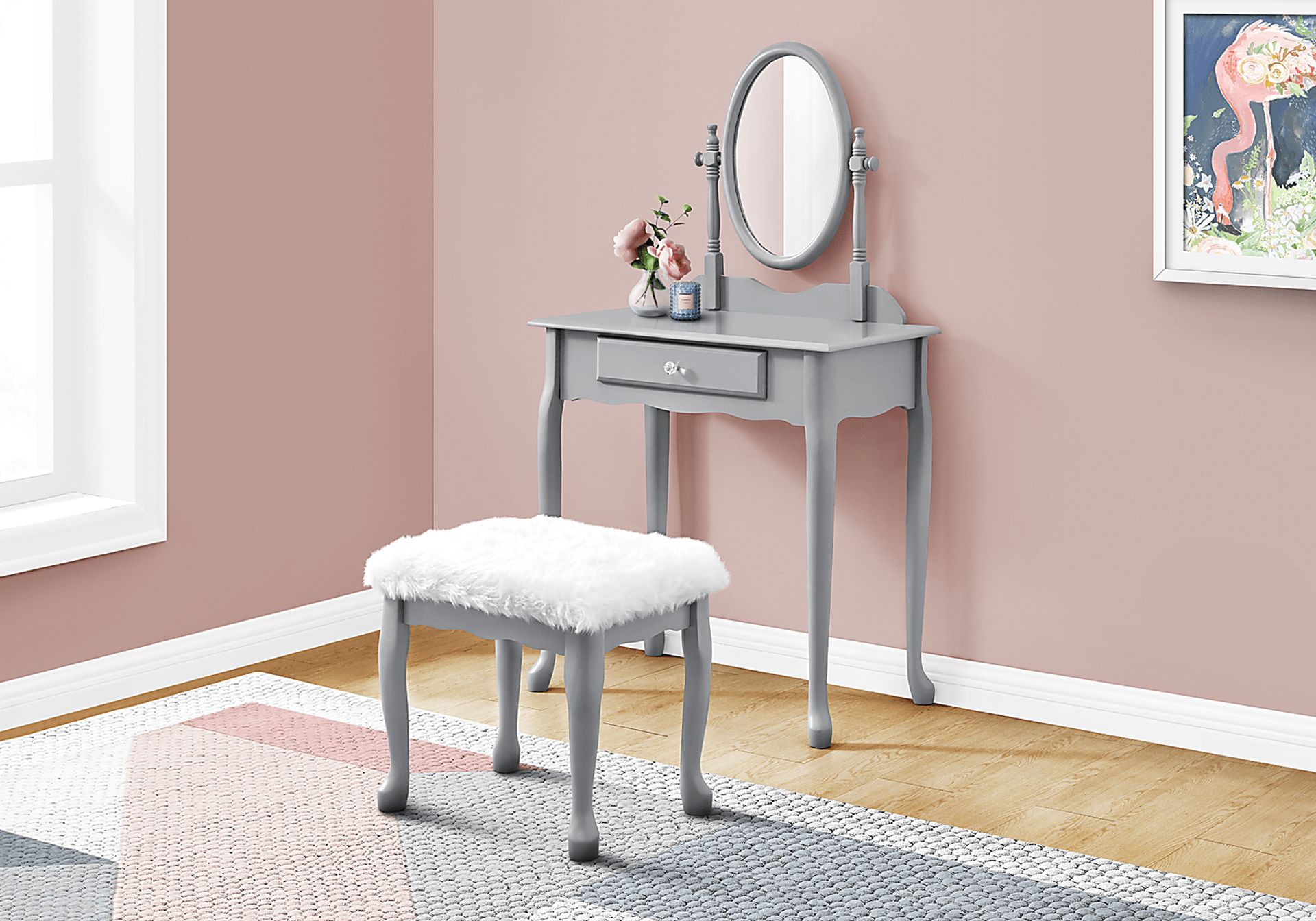 Hassock Gray Vanity Set - Image 3