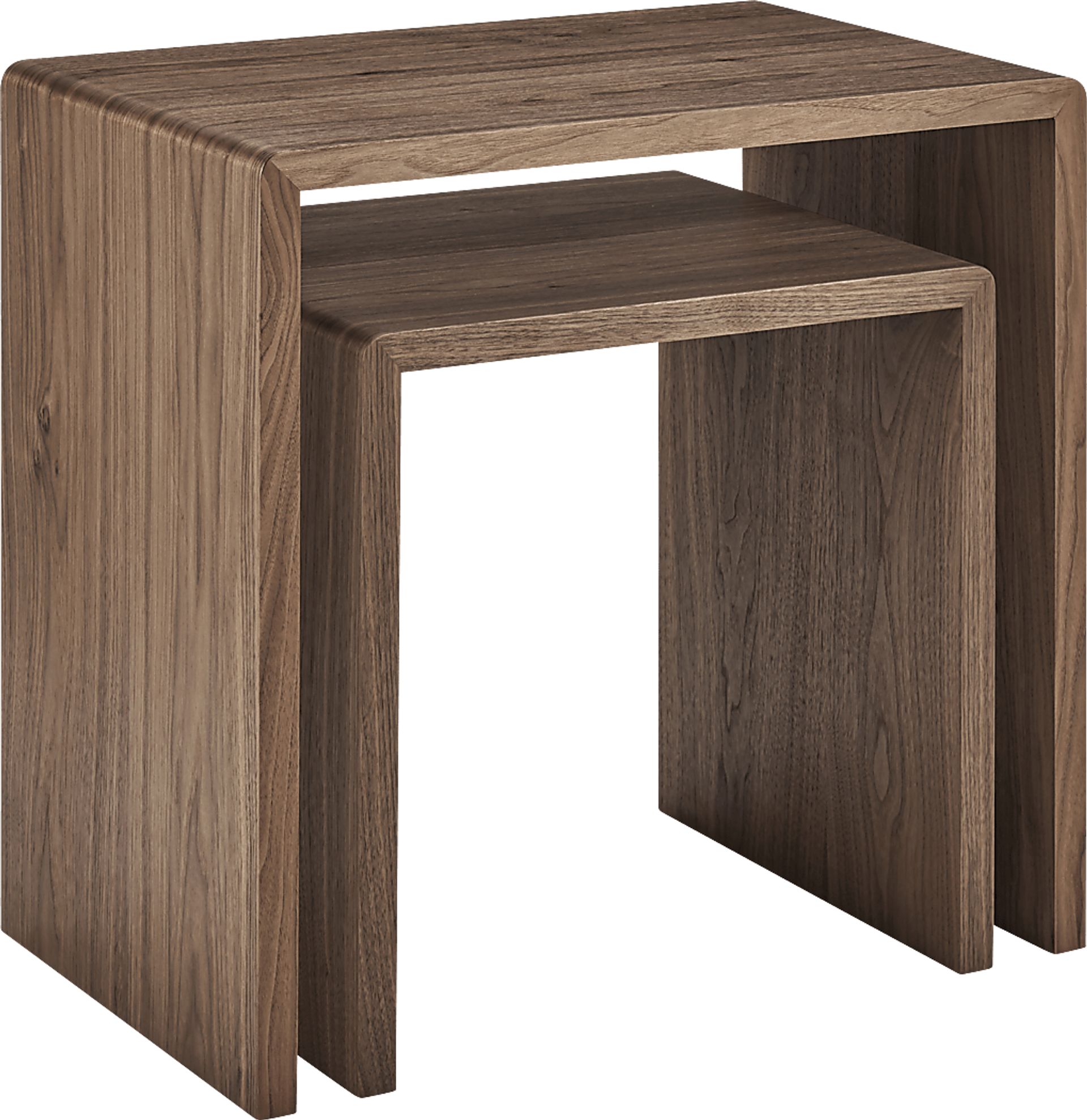 Hatchbar Walnut Brown Nesting End Table, Set of 2 - Image 1