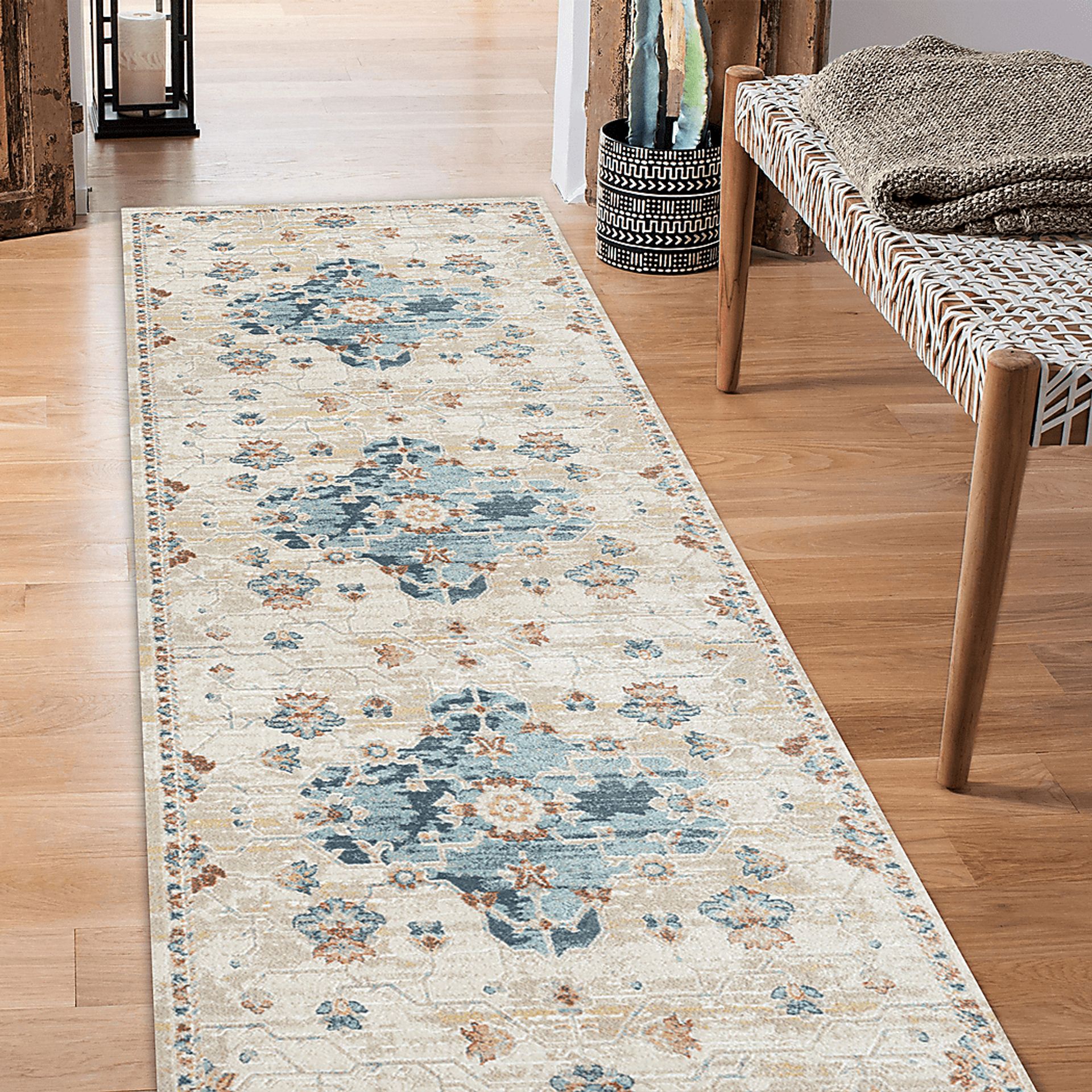 Hatem Blue 2'6 x 8' Runner Rug - Image 2