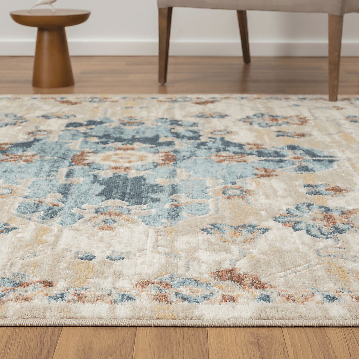 Hatem Blue,Ivory Beige,Blue Rugs | Rooms to Go