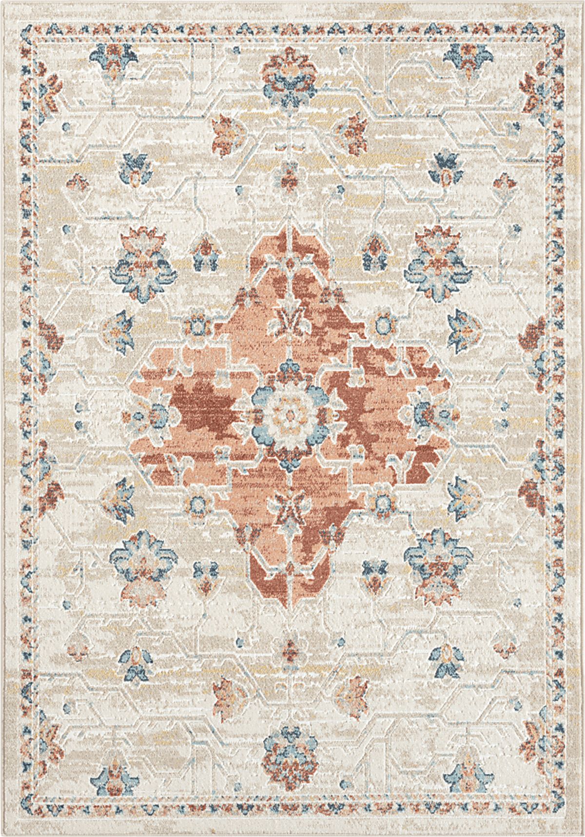 Hatem Ivory,Rust Beige,Red Rugs | Rooms to Go