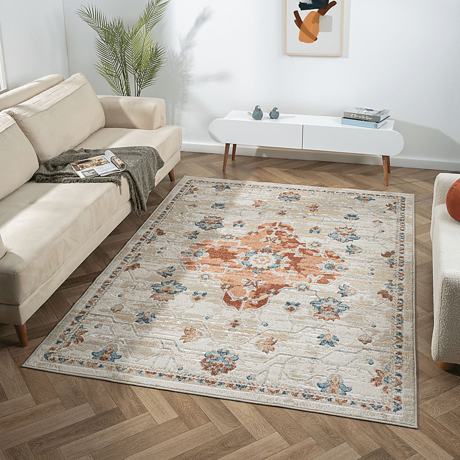 Hatem Rust 5'3 x 7'6 Rug - Image 3