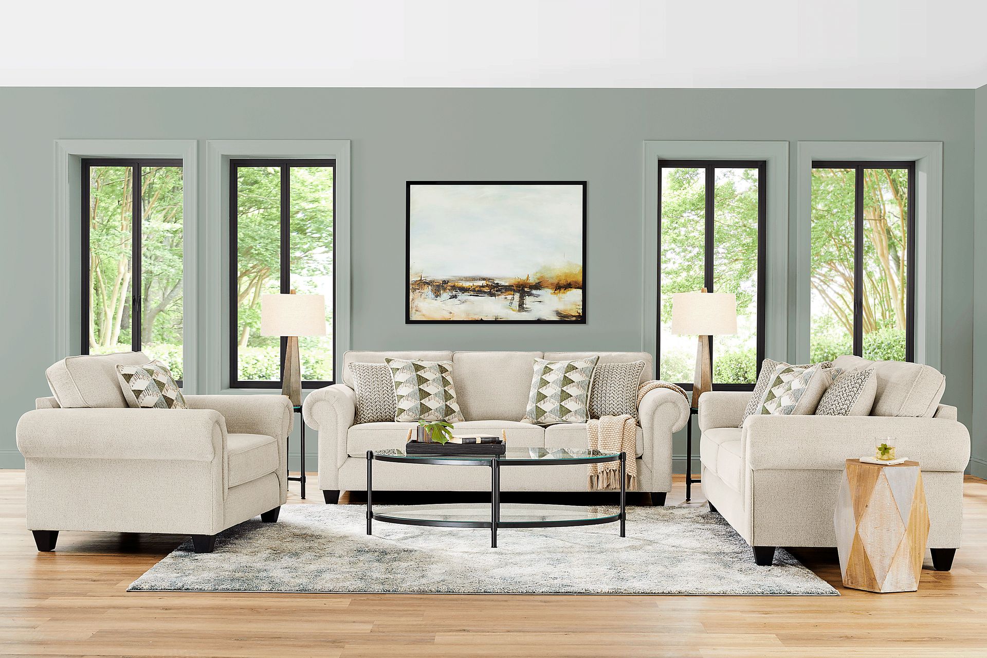 Hathaway Gray 7 Pc Living Room - Image 1