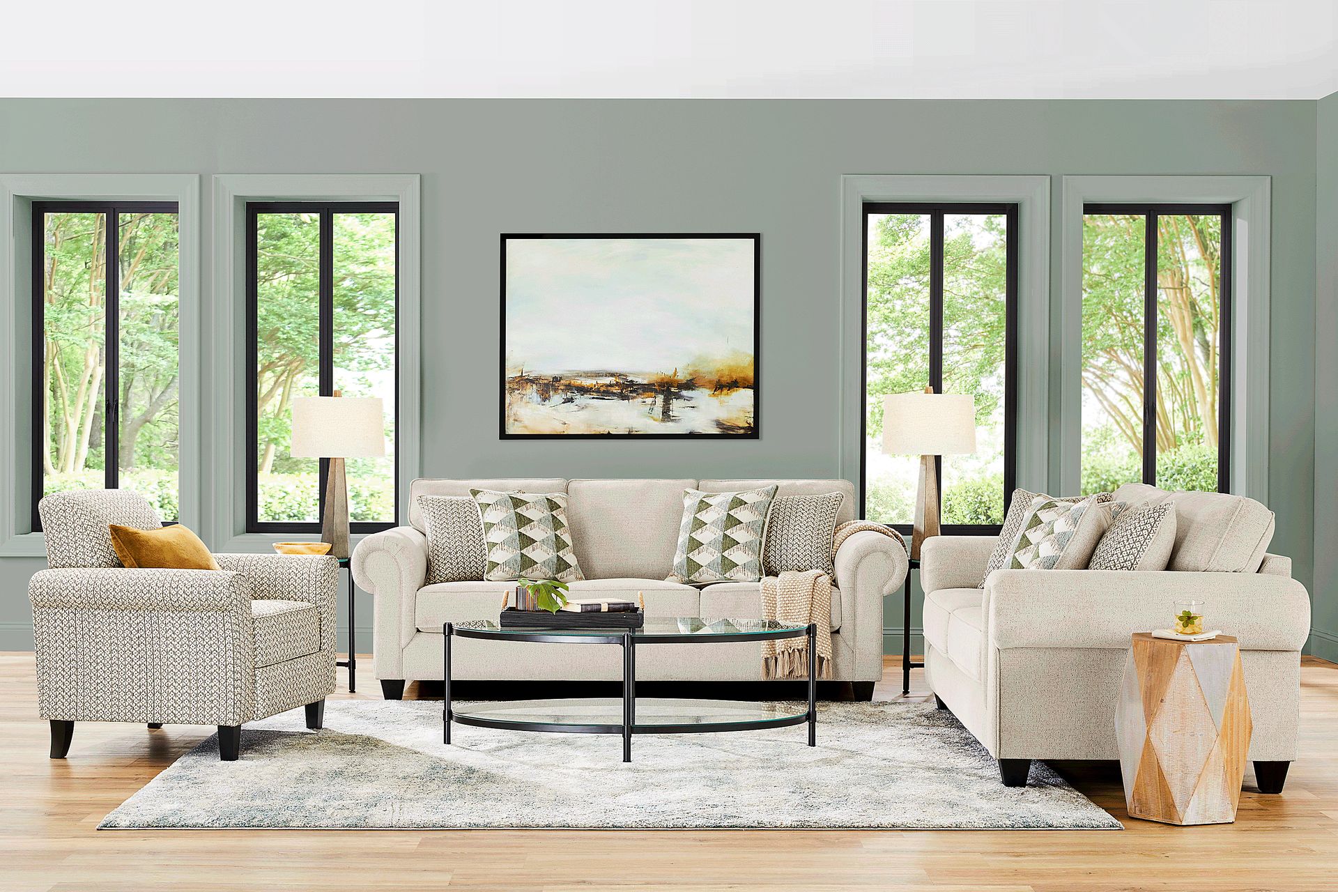 Hathaway Beige 8 Pc Living Room - Image 1