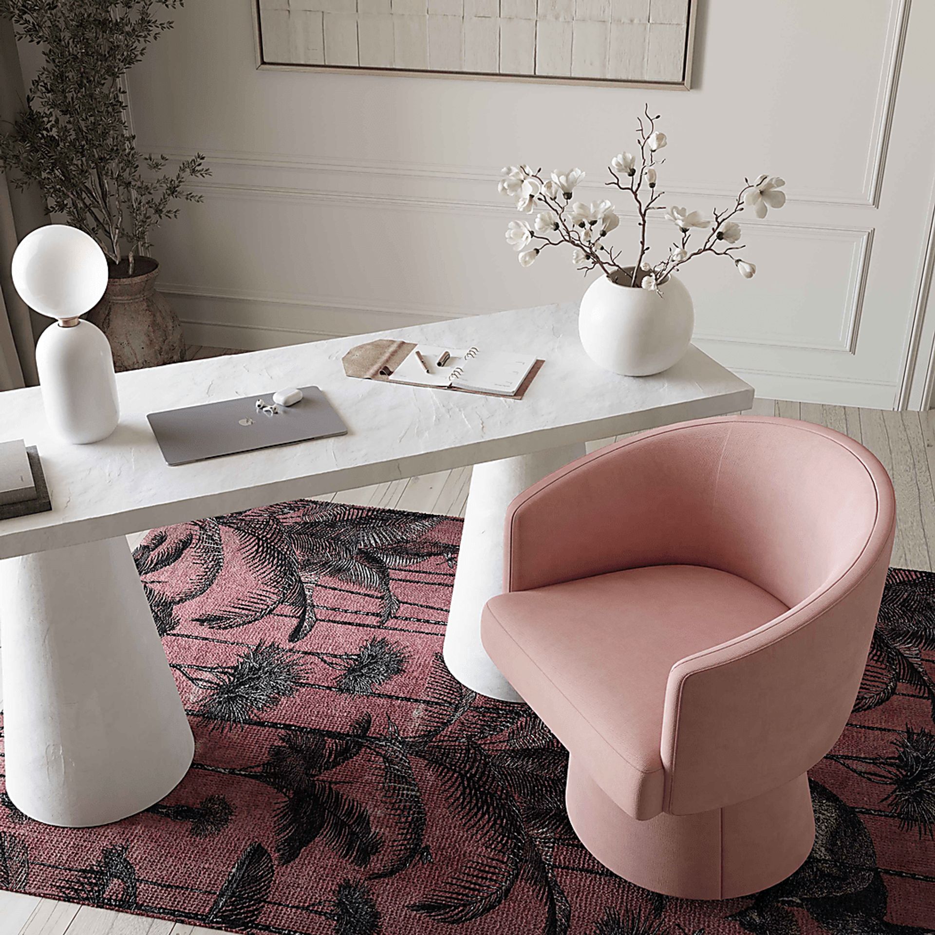 Hatmark Pink Office Chair - Image 2