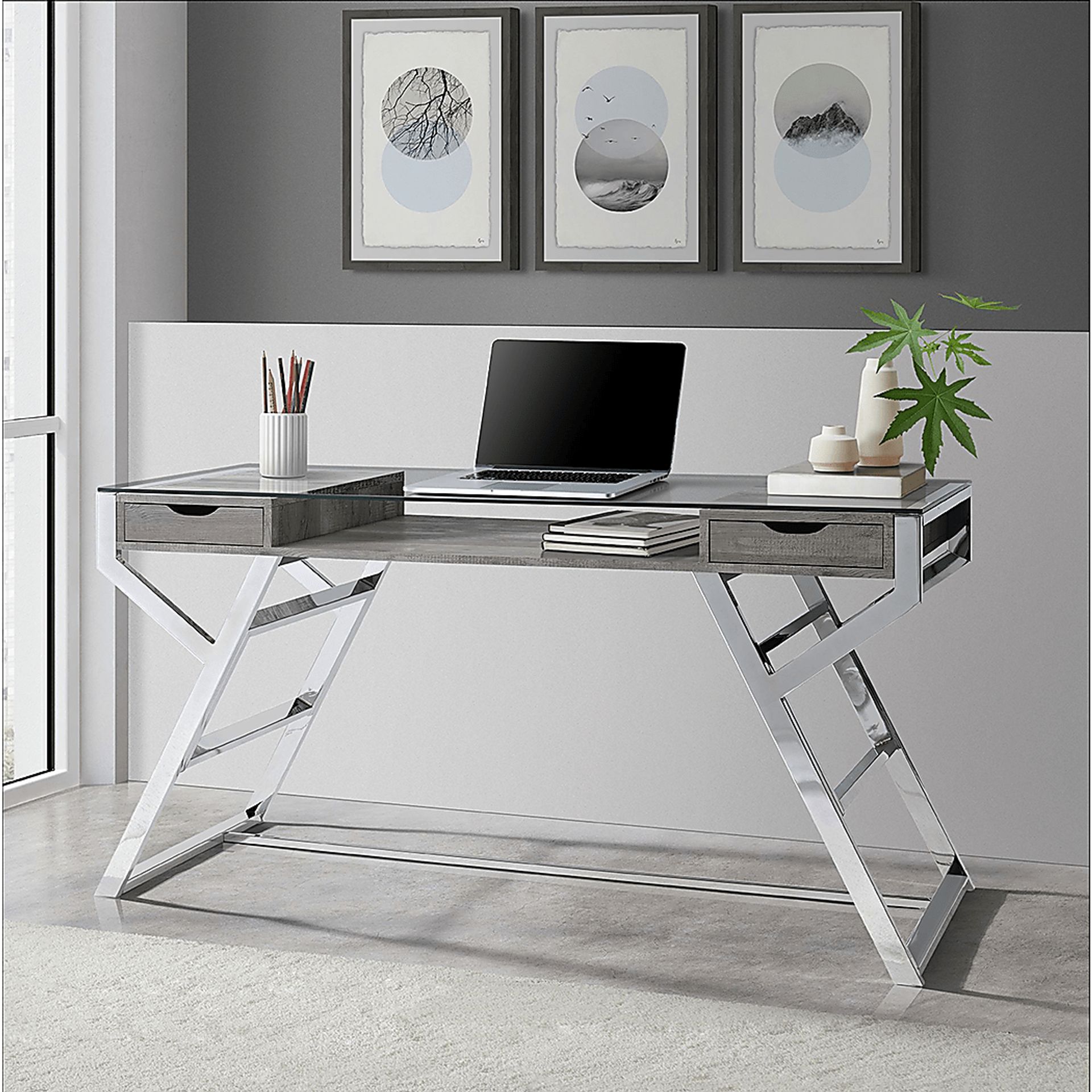 Hattaway Gray Desk - Image 8