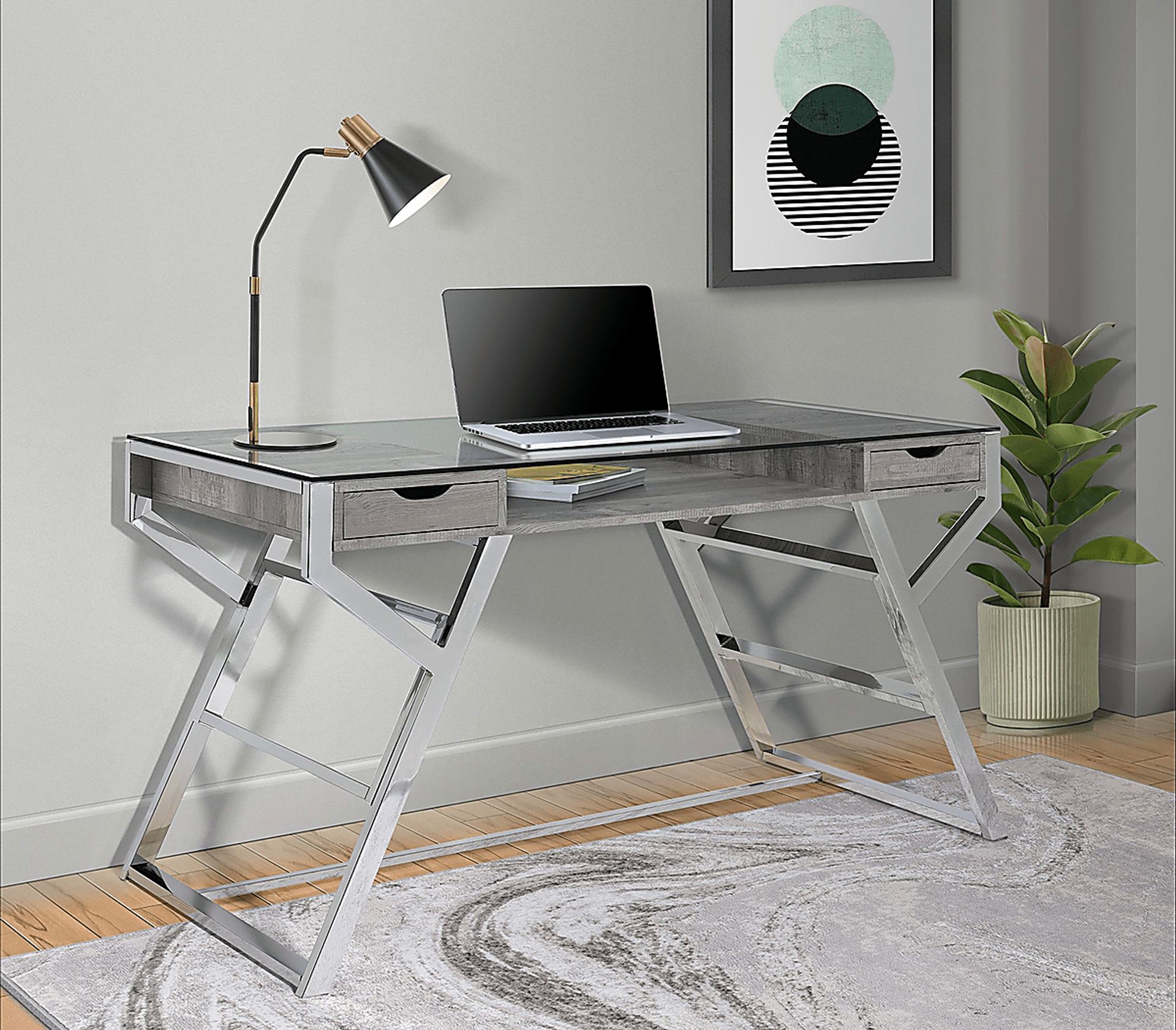 Hattaway Gray Desk - Image 9