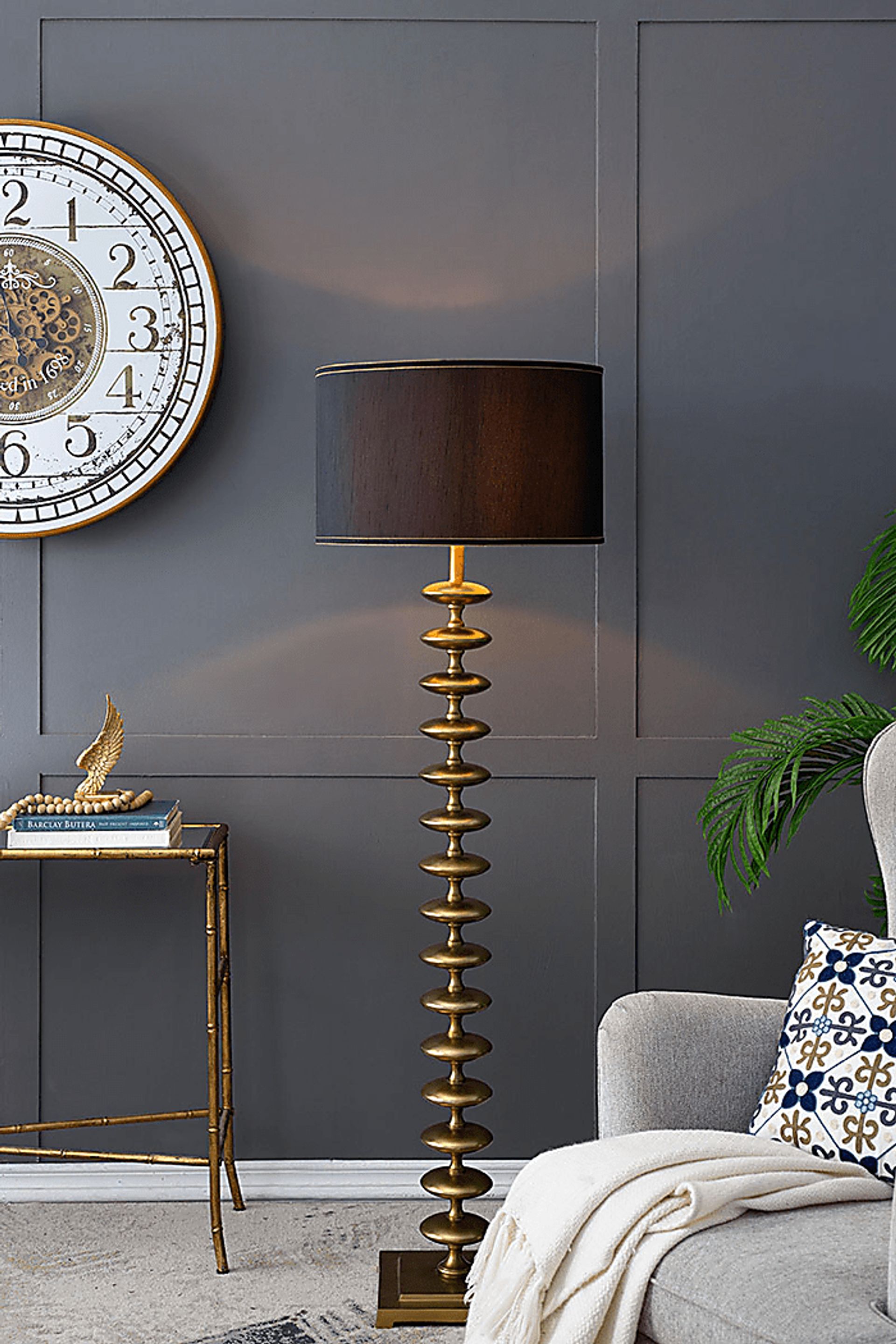 Hatteras Loop Gold Floor Lamp - Image 3
