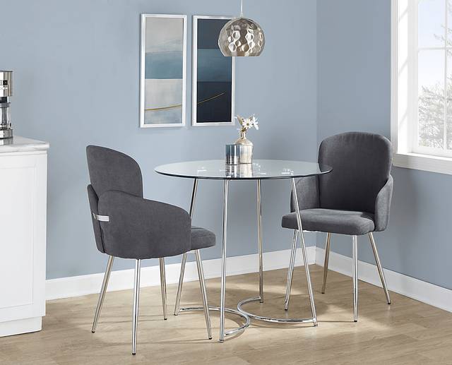 Haurt Gray 3 Pc Dining Set - Thumbnail - Image 2
