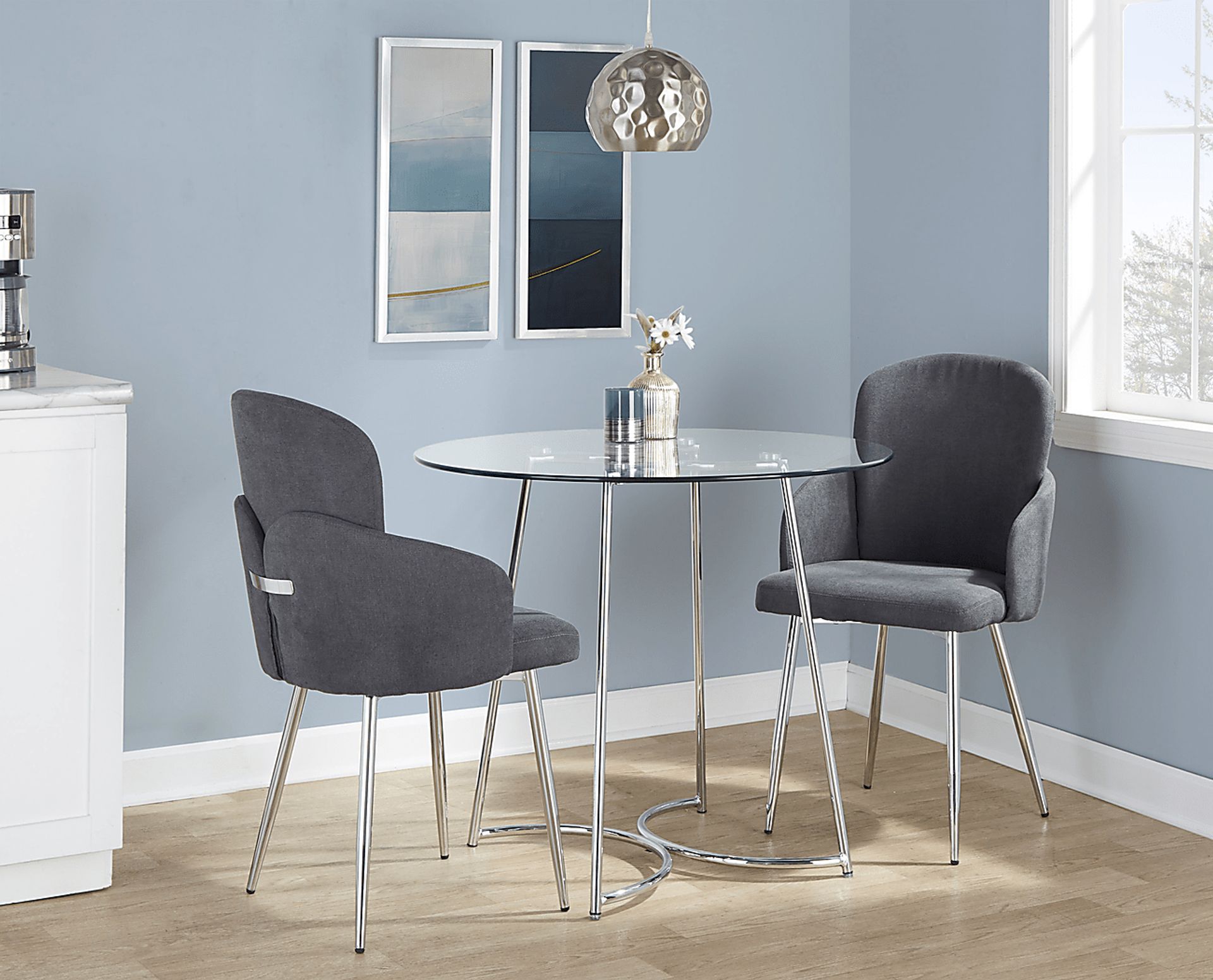 Haurt Gray 3 Pc Dining Set - Image 2