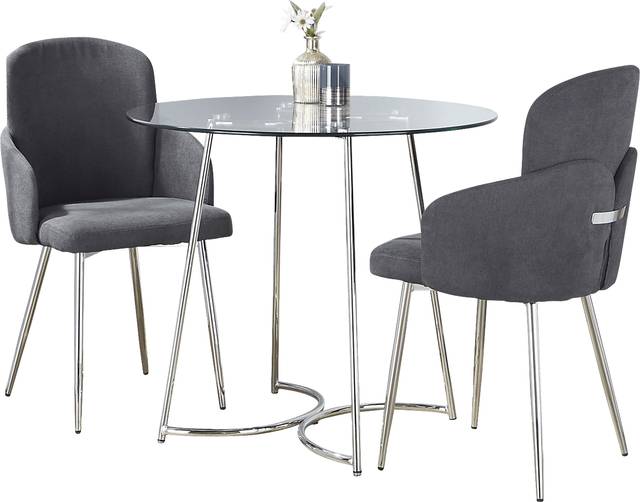Haurt Gray 3 Pc Dining Set - Thumbnail - Image 3