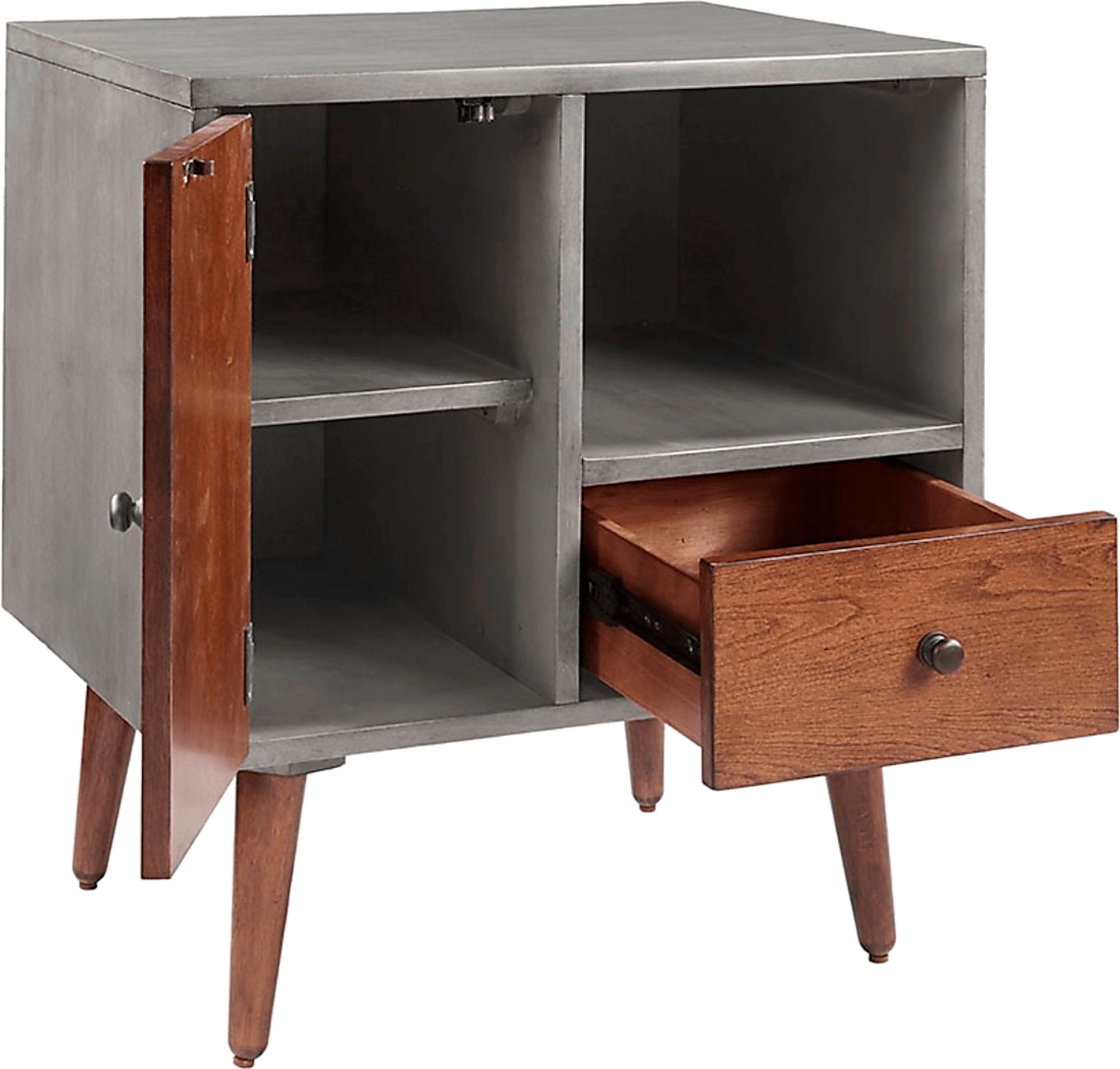 Hauteur Gray Nightstand - Image 4
