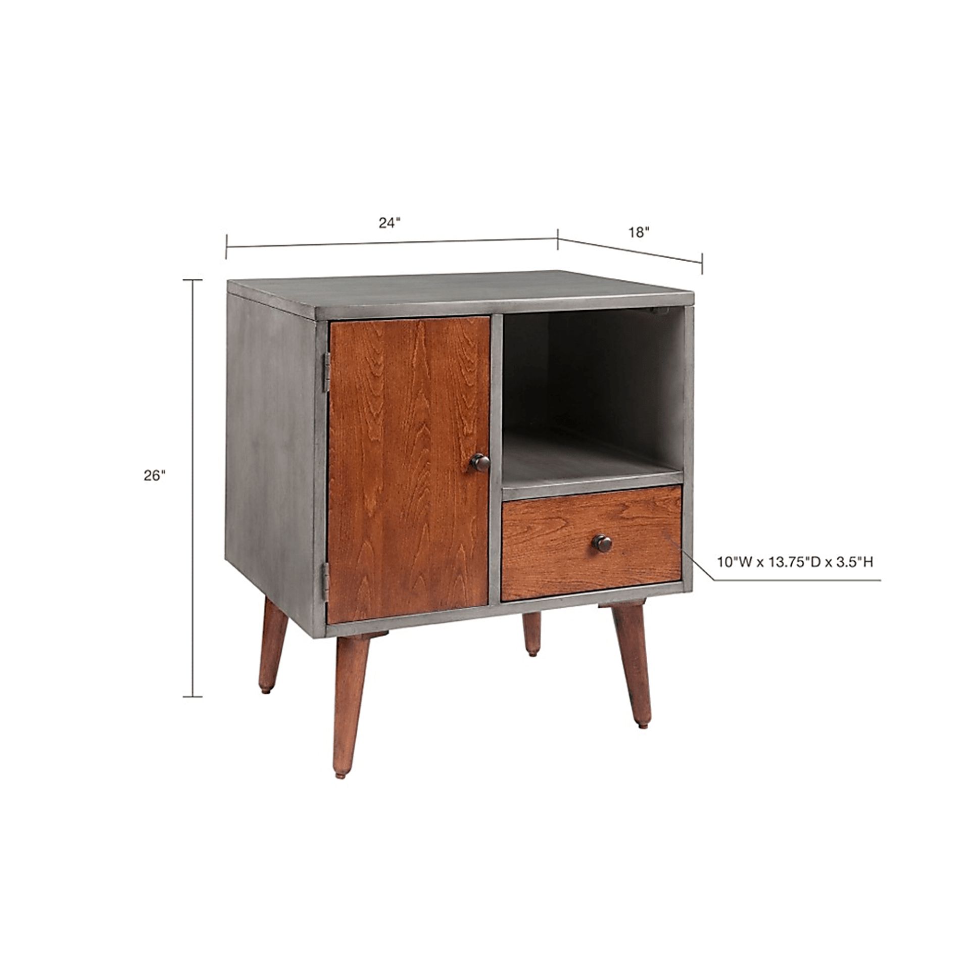 Hauteur Gray Nightstand - Image 10