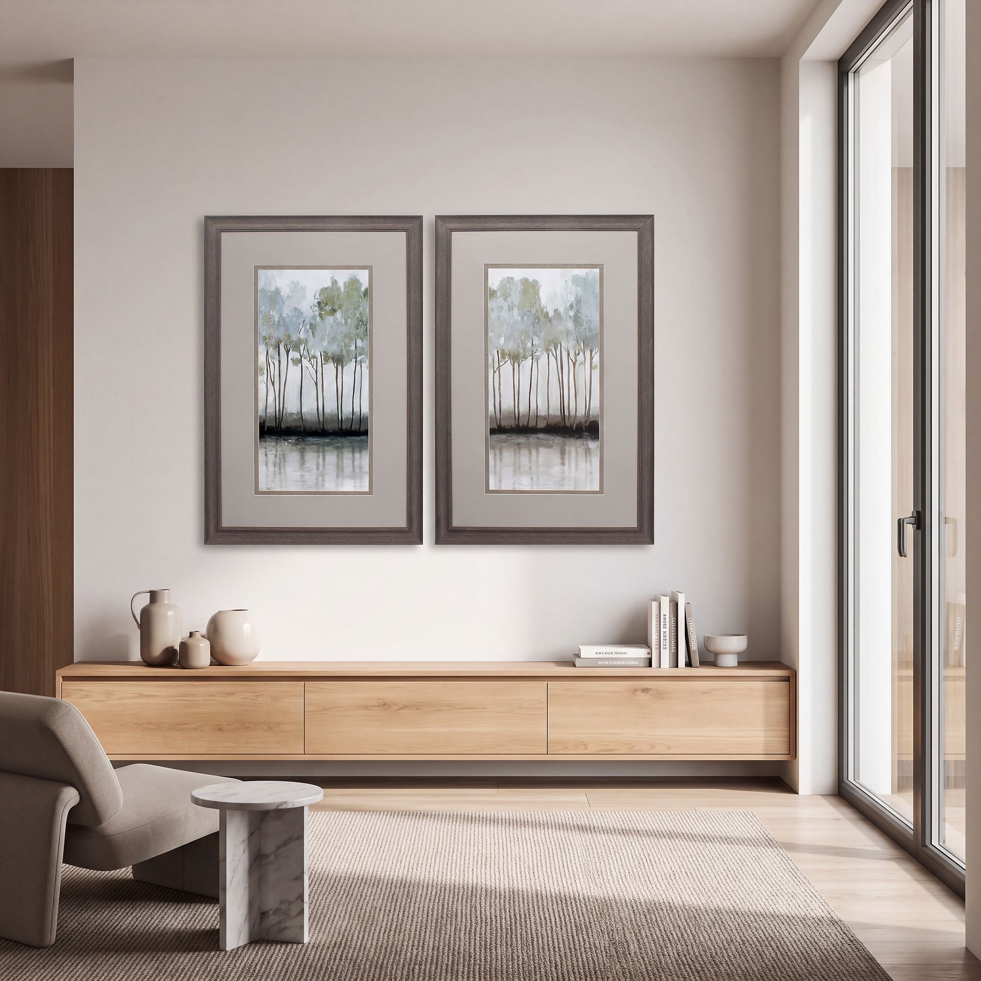 Havelina Beige Artwork, Set of 2 - Image 2