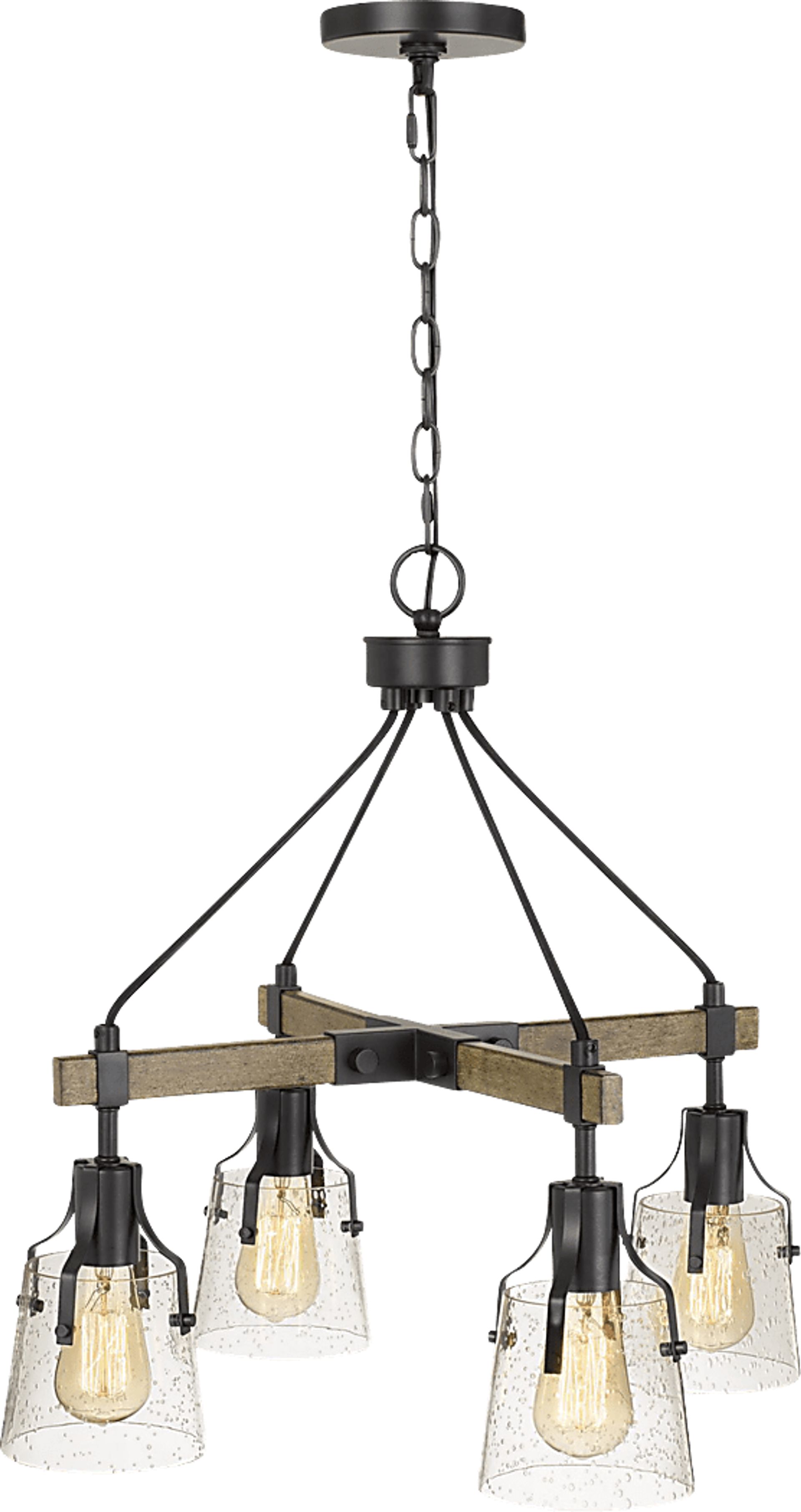 Haven Moor Circle Wood Chandelier - Image 2