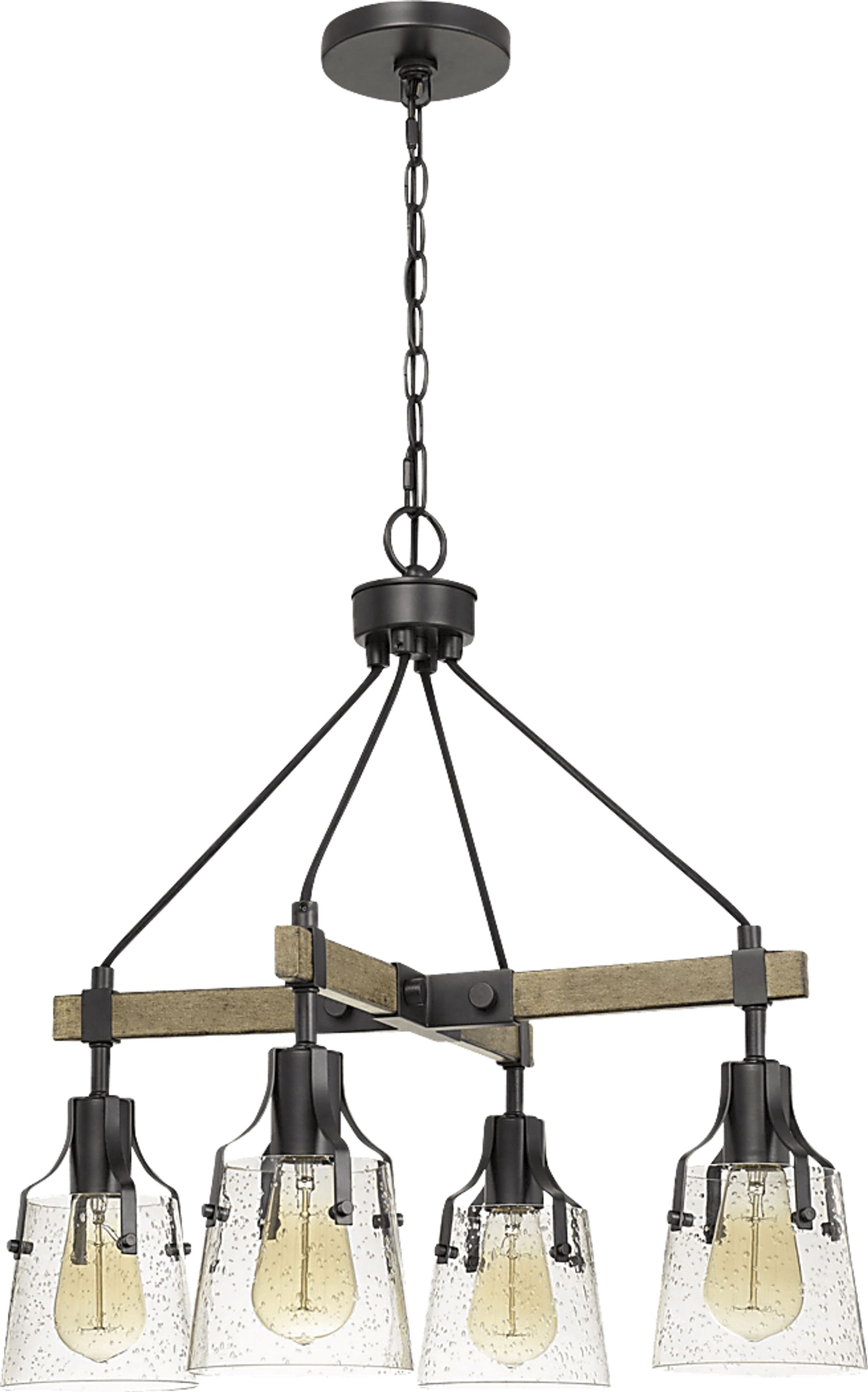 Haven Moor Circle Wood Chandelier - Image 1