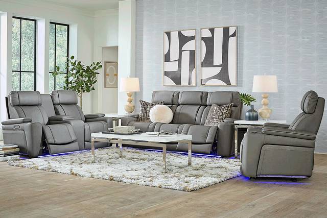 Haven Point Charcoal 3 Pc Dual Power Reclining Living Room - Thumbnail - Image 1