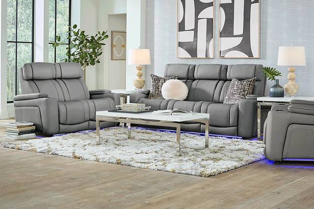 Haven Point Charcoal 5 Pc Living Room with Dual Power Reclining Sofa - Thumbnail - Image 1