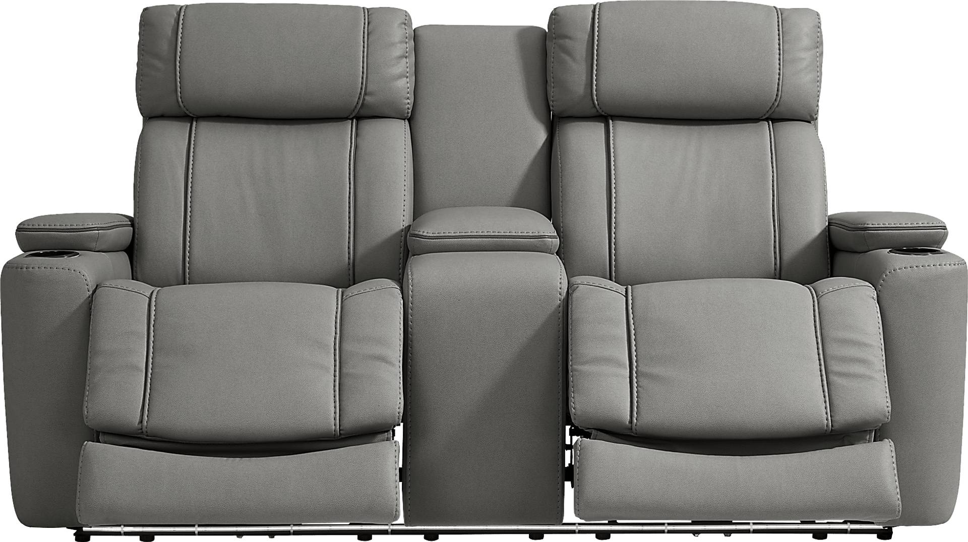 dual power reclining console loveseat