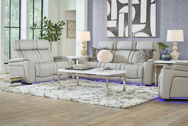 Haven Point Platinum 5 Pc Living Room with Dual Power Reclining Sofa - Thumbnail - Image 1