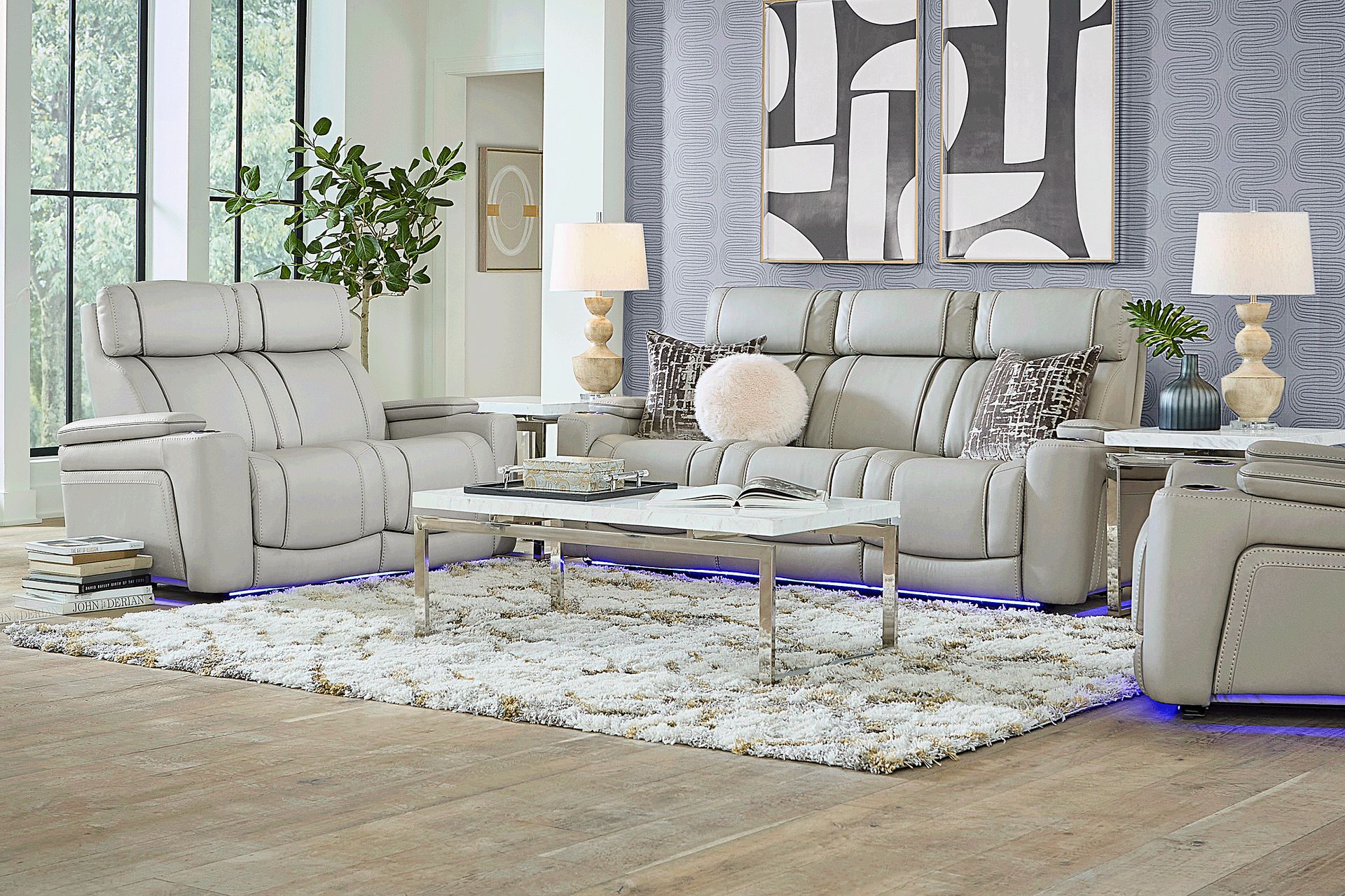 Haven Point Platinum 5 Pc Living Room with Dual Power Reclining Sofa - Image 1