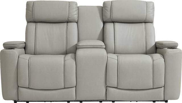 Haven Point Platinum Dual Power Reclining Console Loveseat - Thumbnail - Image 2