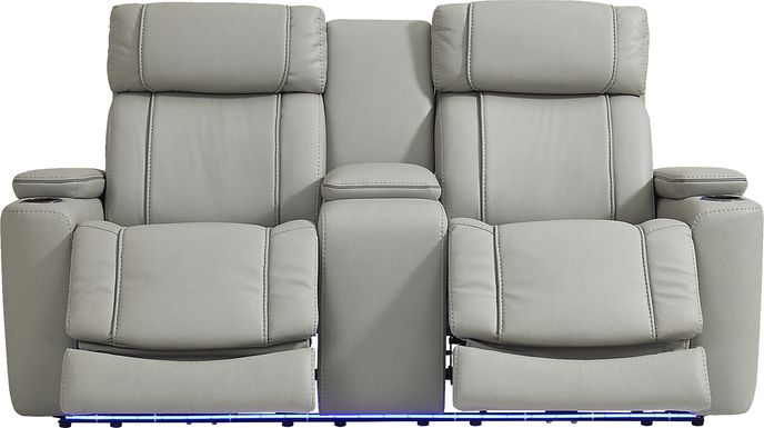 Haven Point Platinum Dual Power Reclining Console Loveseat