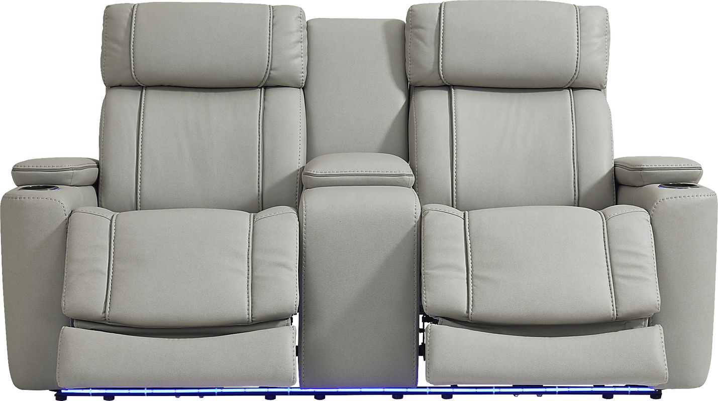 Haven Point Platinum Dual Power Reclining Console Loveseat