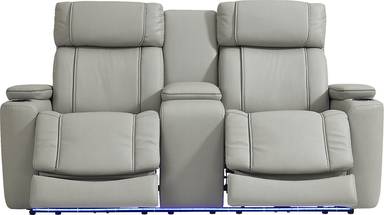 dual power reclining console loveseat