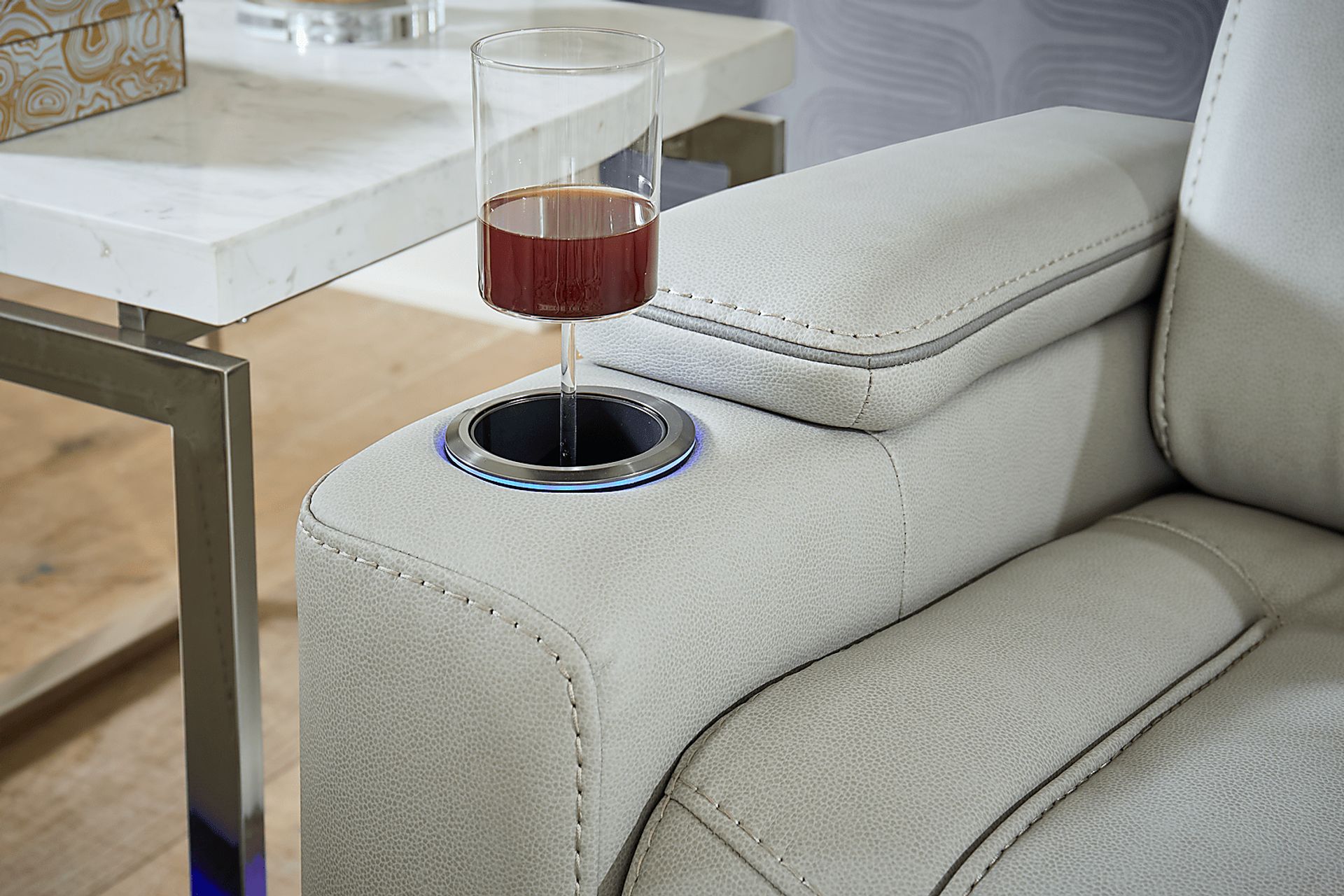 Haven Point Platinum Dual Power Reclining Sofa - Image 9