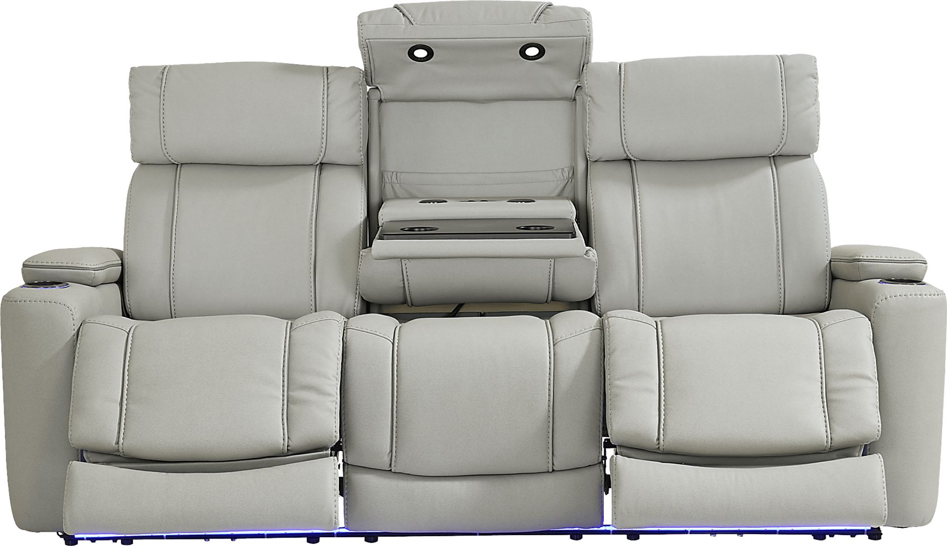 Haven Point Platinum Dual Power Reclining Sofa - Image 4
