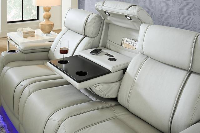 Haven Point Platinum 2 Pc Reclining Living Room with Dual Power Reclining Sofa - Thumbnail - Image 8