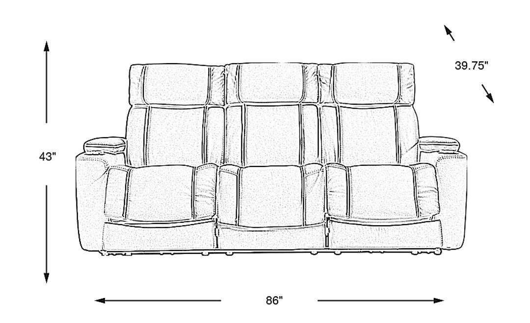 Haven Point Dual Power Reclining Sofa