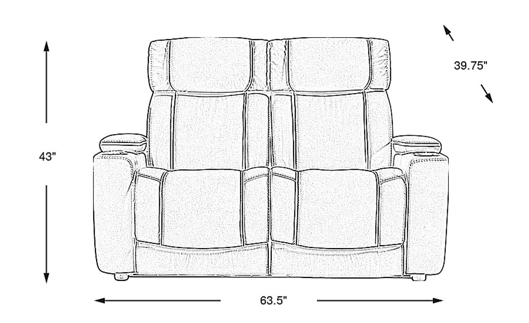 Haven Point Stationary Loveseat
