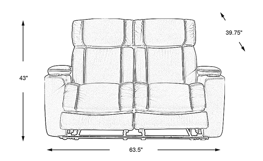 Haven Point Non-Power Reclining Loveseat