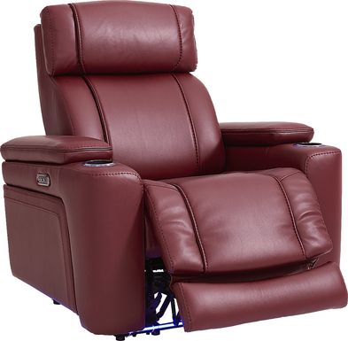 Haven Point Red Dual Power Recliner