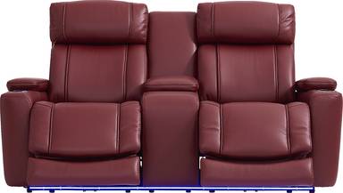 dual power reclining console loveseat