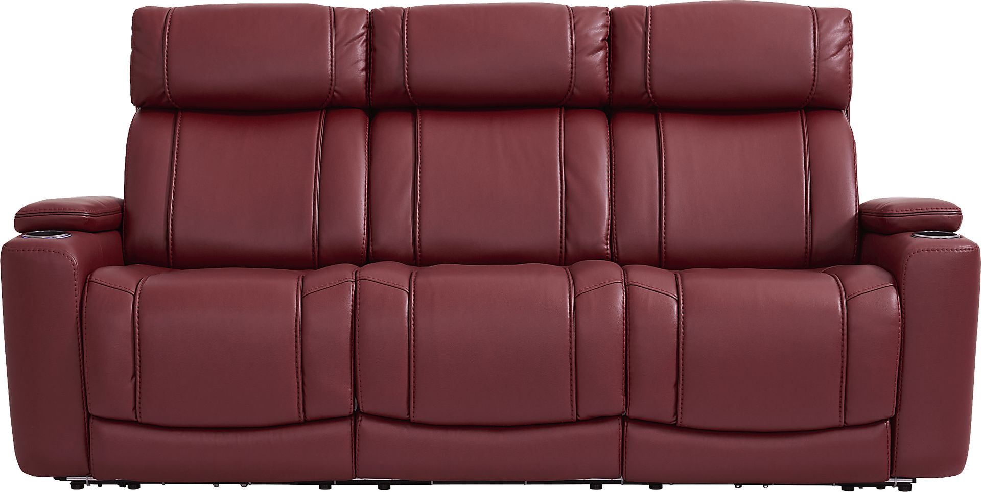 Haven Point Red 2 Pc Dual Power Reclining Living Room - Image 3